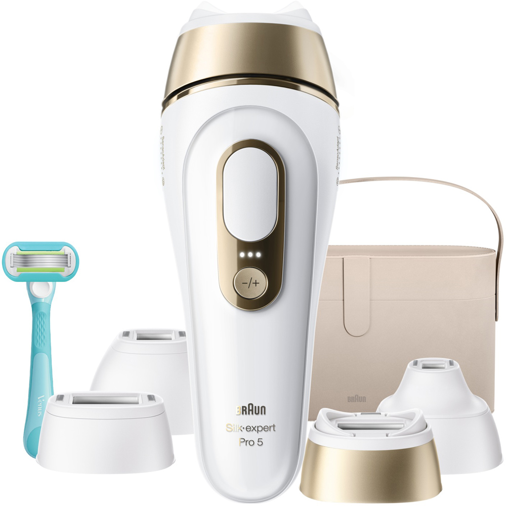 Braun Silk·expert Pro 5 Laser IPL Hair Removal Device with 4 Attachment Heads and Vanity Case Image 2