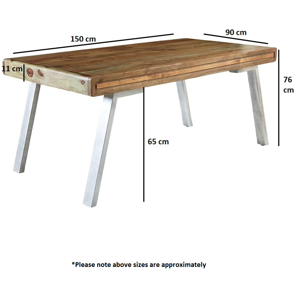 Brooklyn 6 Seater Hardwood Dining Table Image 6
