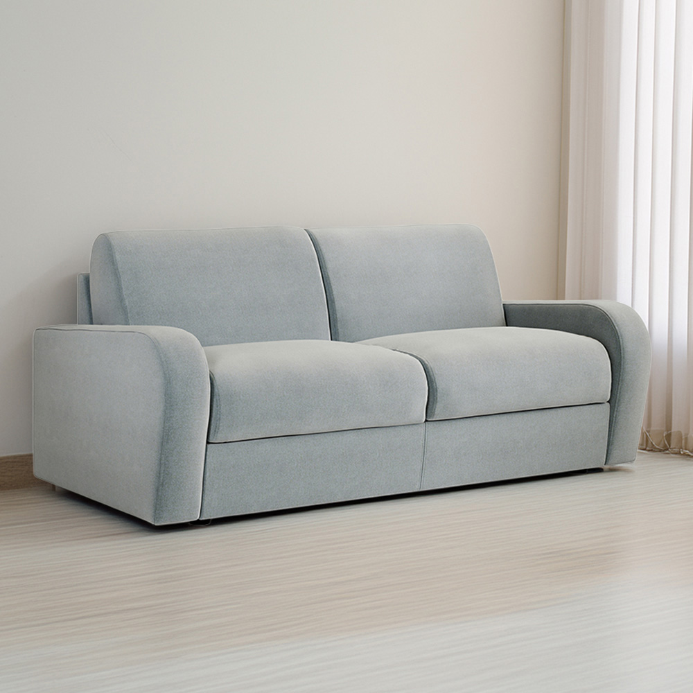 Jay-Be Deco 3 Seater Brushed Twill Sky Sofa Bed with e-Sprung Mattress Image 1
