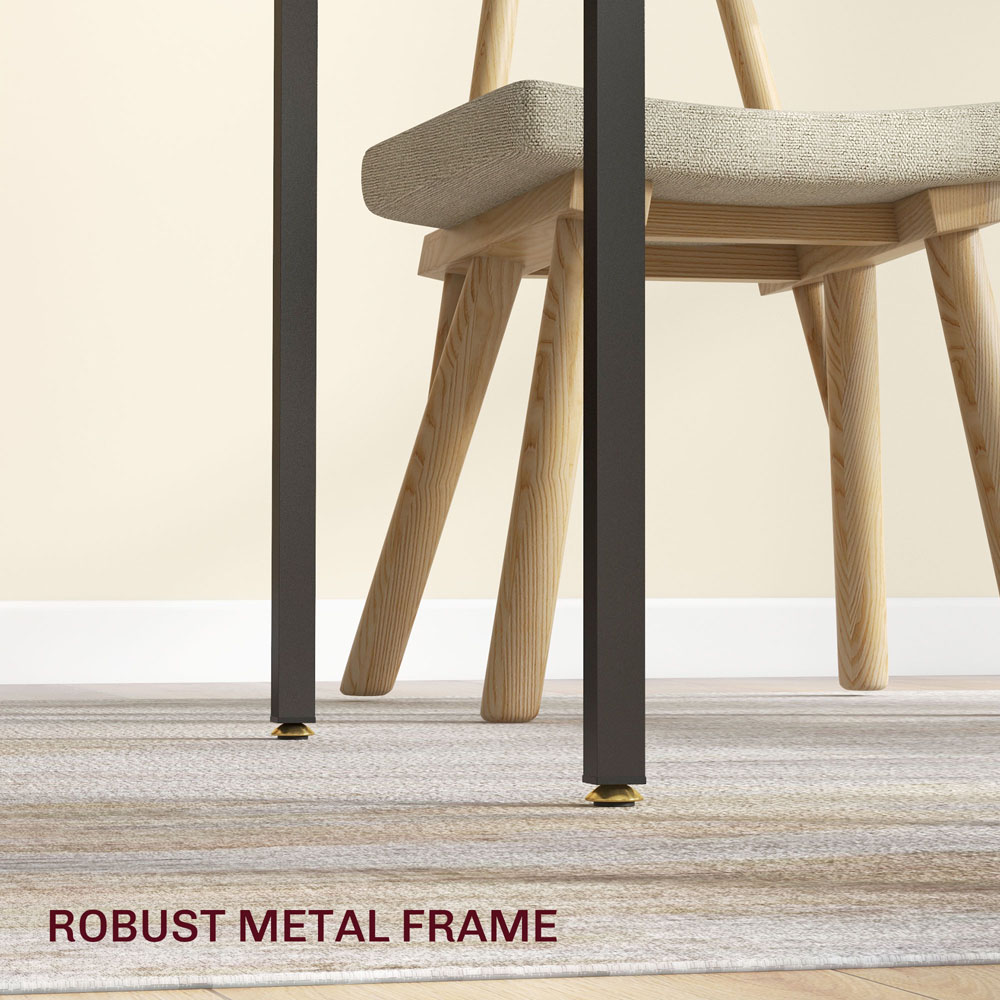 HOMCOM 4 Seater Grey Foldable Drop Leaf Dining Table Image 8