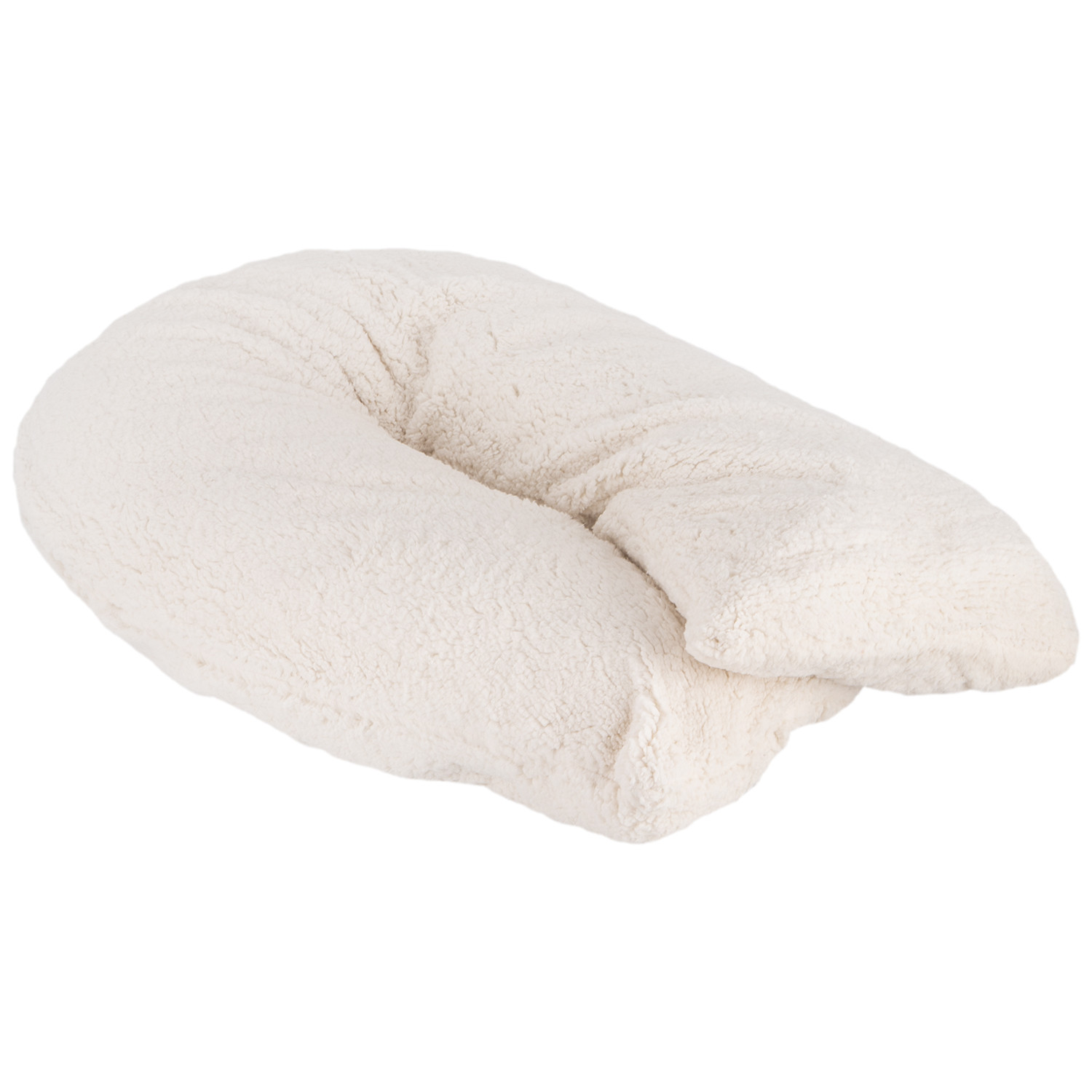 Divante Cream Teddy Fleece V Shape Pillow Image 2