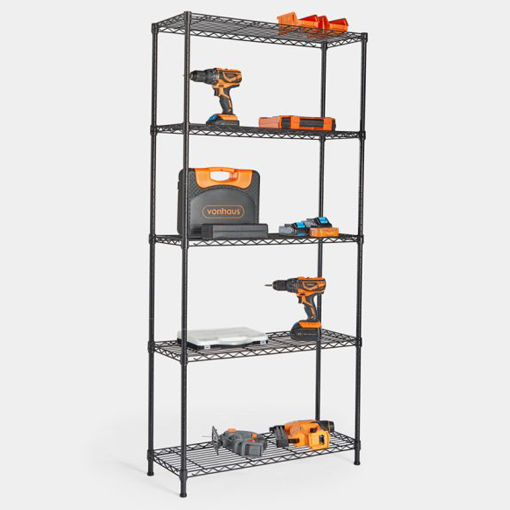 VonHaus 5 Shelf Wire Storage Rack Image 3