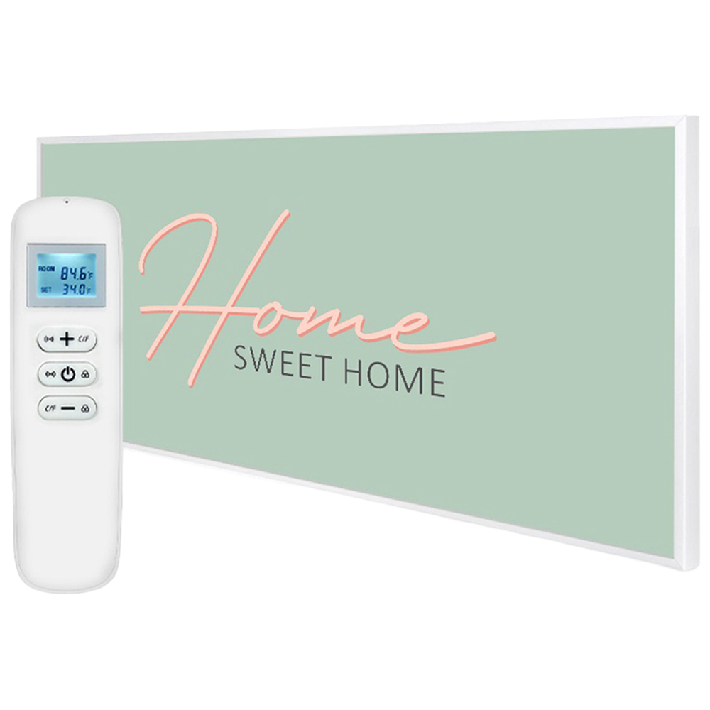 Mirrorstone Nexus Home Sweet Home Quote Wi-Fi Infrared Heating Panel 700W 595 x 1195mm Image 1