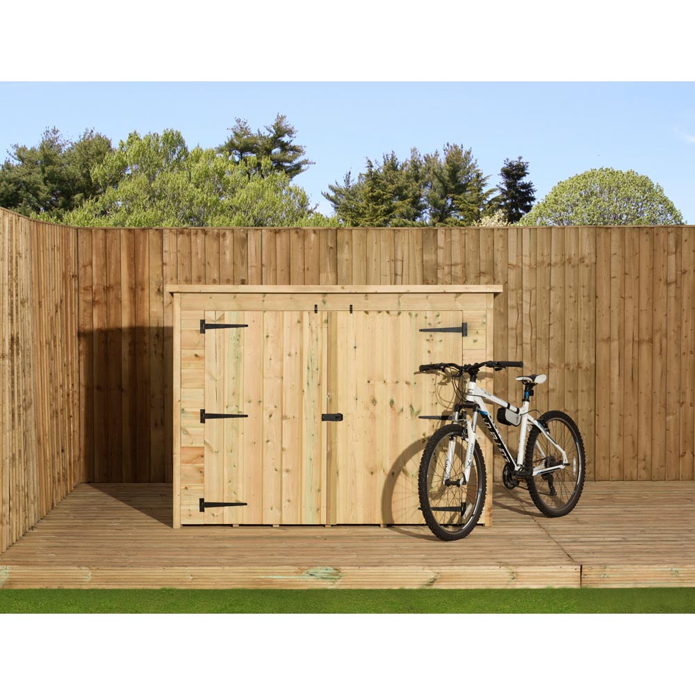 Empire Sheds 7 x 4ft Double Door Tongue and Groove Wooden Bike Store Image 4