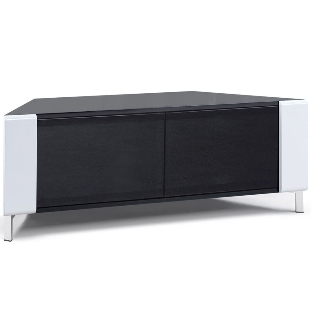 MDA Designs Corvus 2 Door Black and White TV Cabinet Image 3