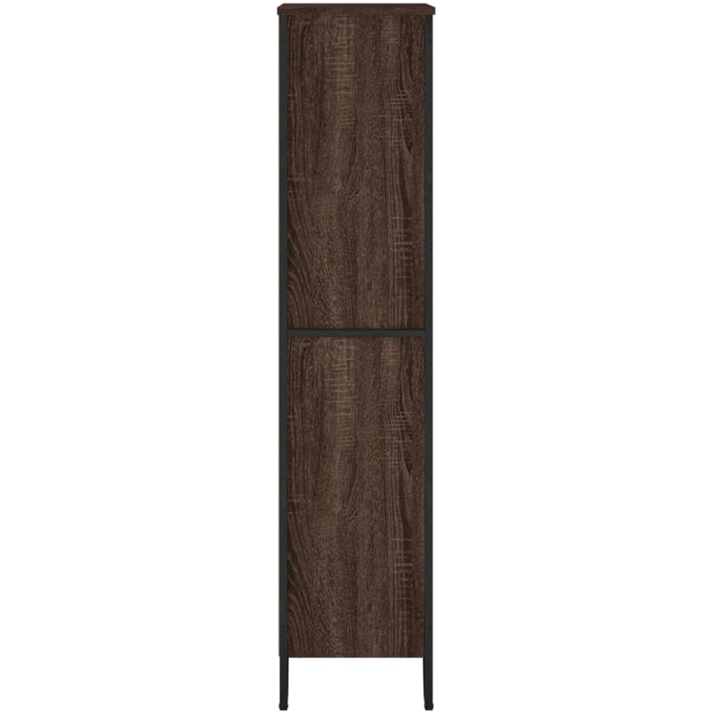 vidaXL 4 Shelf Brown Oak Bookcase Image 5