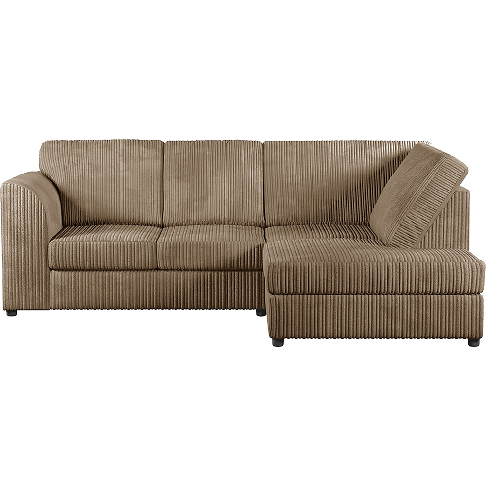 Luxor 4 Seater Coffee Jumbo Cord Full Back Right Hand L Shape Corner Sofa Image 2