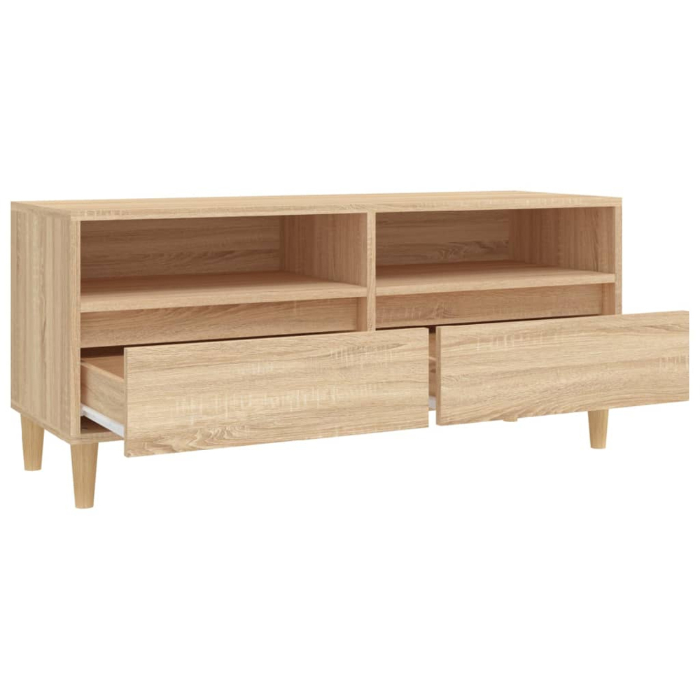 vidaXL 2 Drawer 2 Shelf Sonoma Oak TV Cabinet Image 8