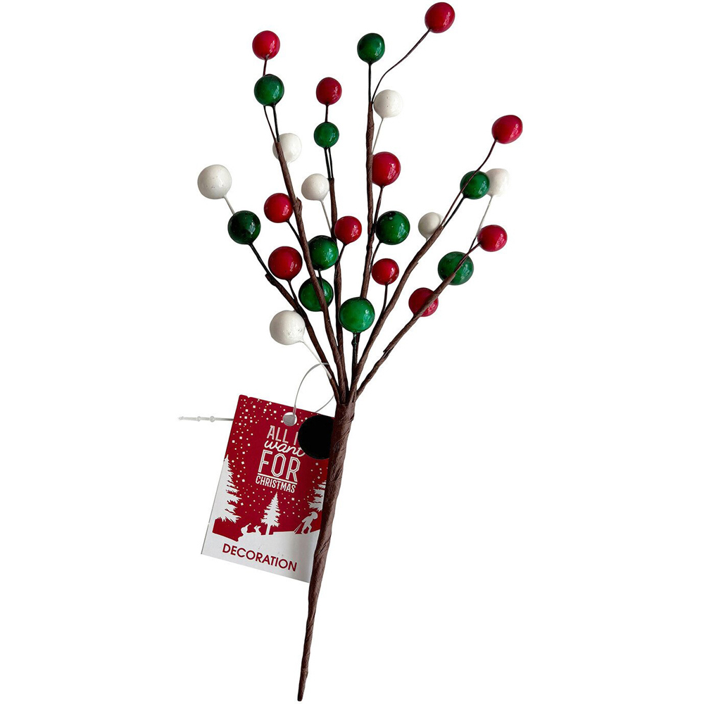 Ball Pick 25cm - Red, White and Green Image 2