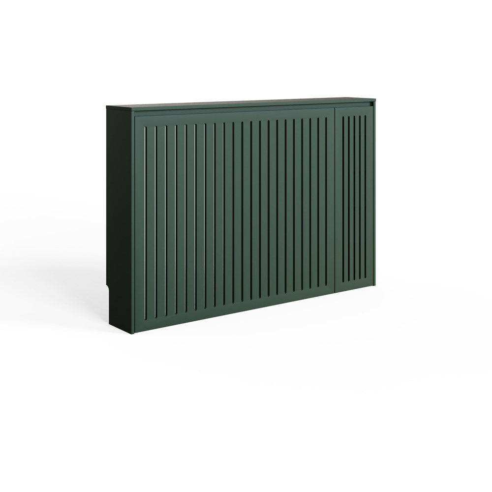 GFW Cooper Single Door Forest Green Radiator Cover Image 5