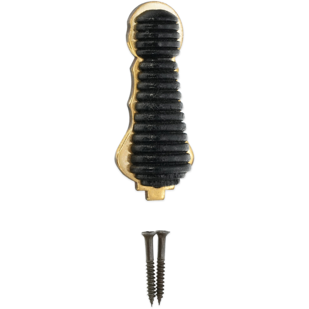 Spira Brass Ebonised Beehive Polished Brass Escutcheon Image 4