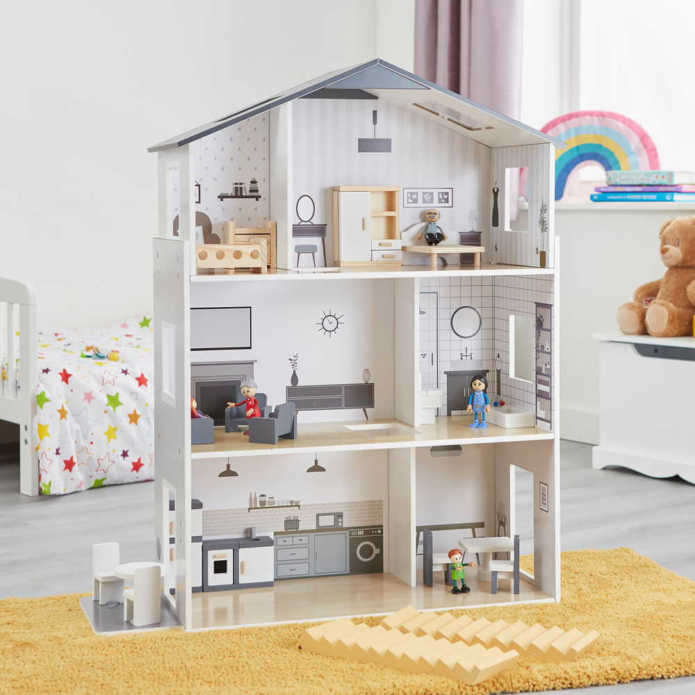 Liberty House Toys Kids Contemporary Dolls House with Accessories Image 6