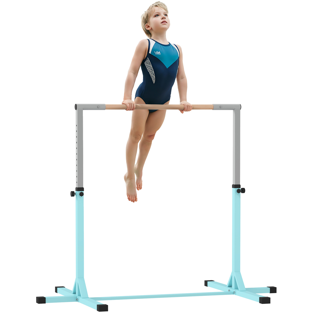 Tommy Toys Kids Light Blue Adjustable Steel Horizontal Gymnastics Bar Image 3