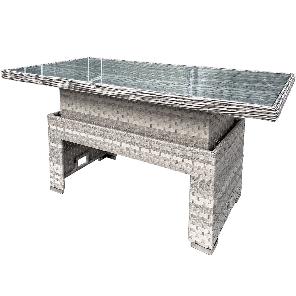 Oseasons Dove Grey Rattan Rising Table Image 1