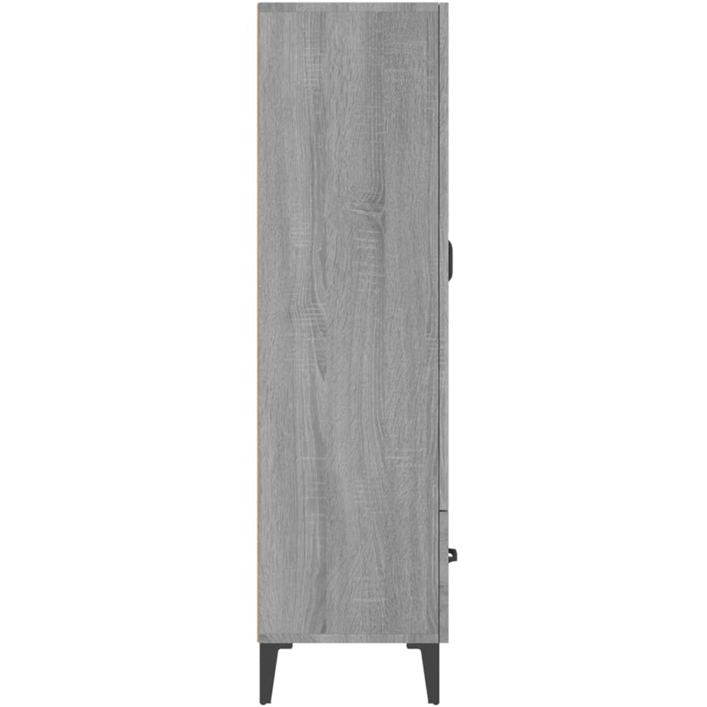 vidaXL 2 Door Single Drawer Grey Sonoma Highboard Image 6
