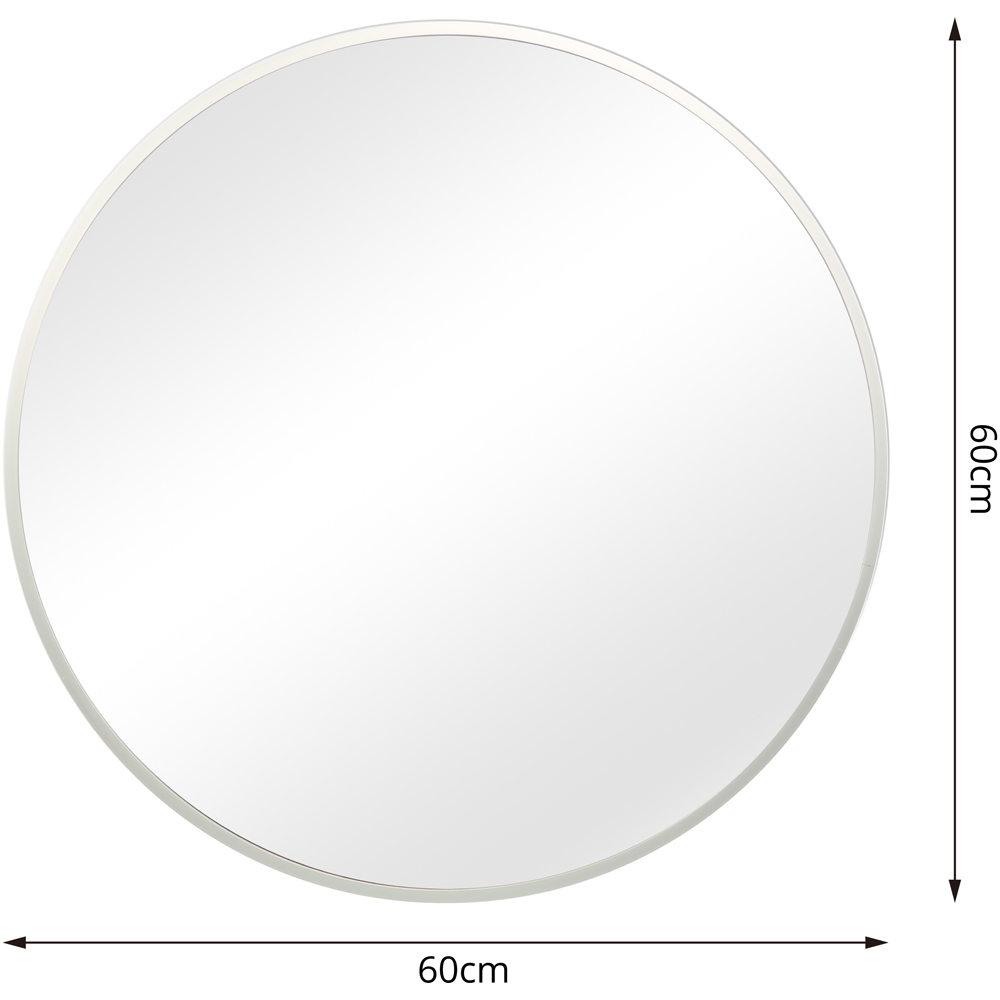 Pandora Silver Round Wall Mirror 60 x 60cm Image 9