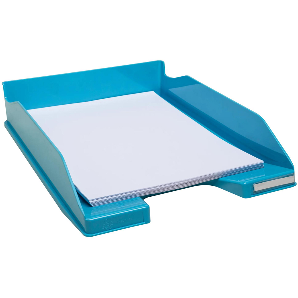 Exacompta Bee Blue Turquoise Letter Tray 6 Pack Image 5