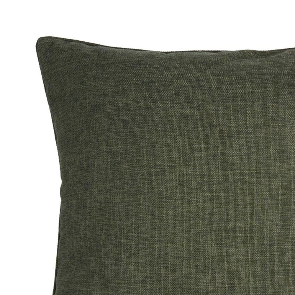 Wilko Olive Green Faux Linen Cushion 55x55cm Image 3