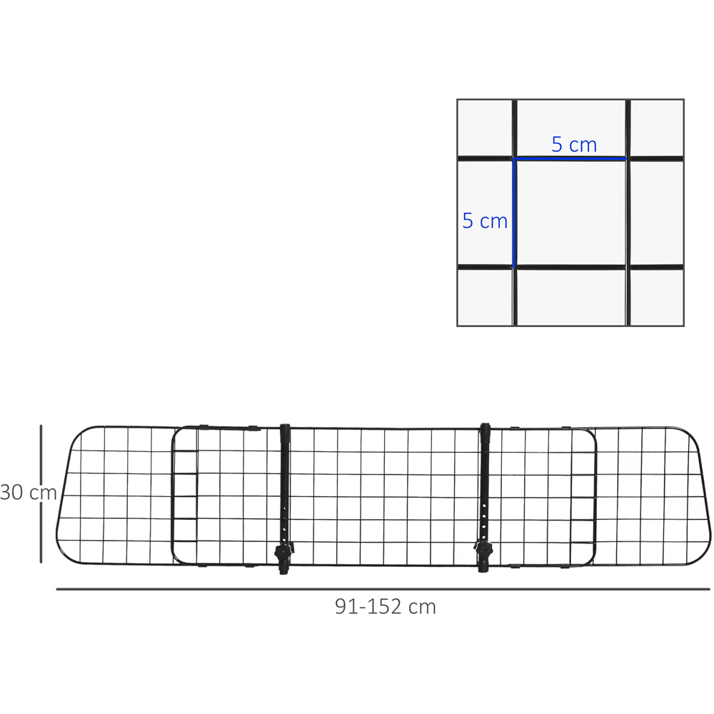 PawHut 91-152cm Adjustable Pet Car Barrier Guard Image 7