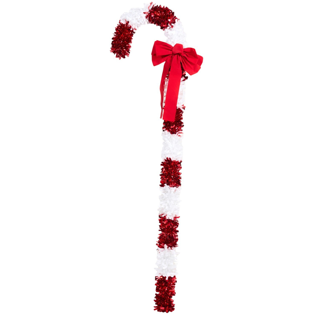 Candy Cane Bow Decoration Image 1