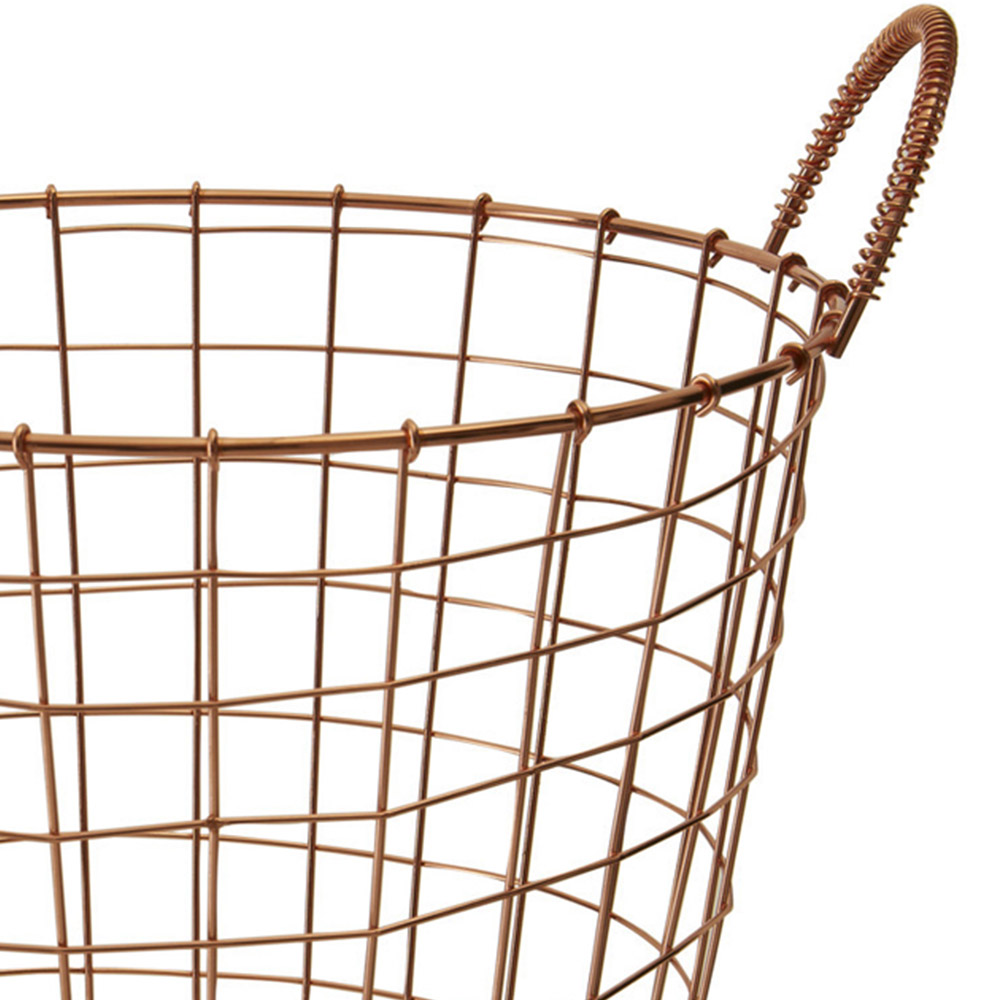 Premier Housewares Vertex Copper Finish Round Wire Basket Image 5