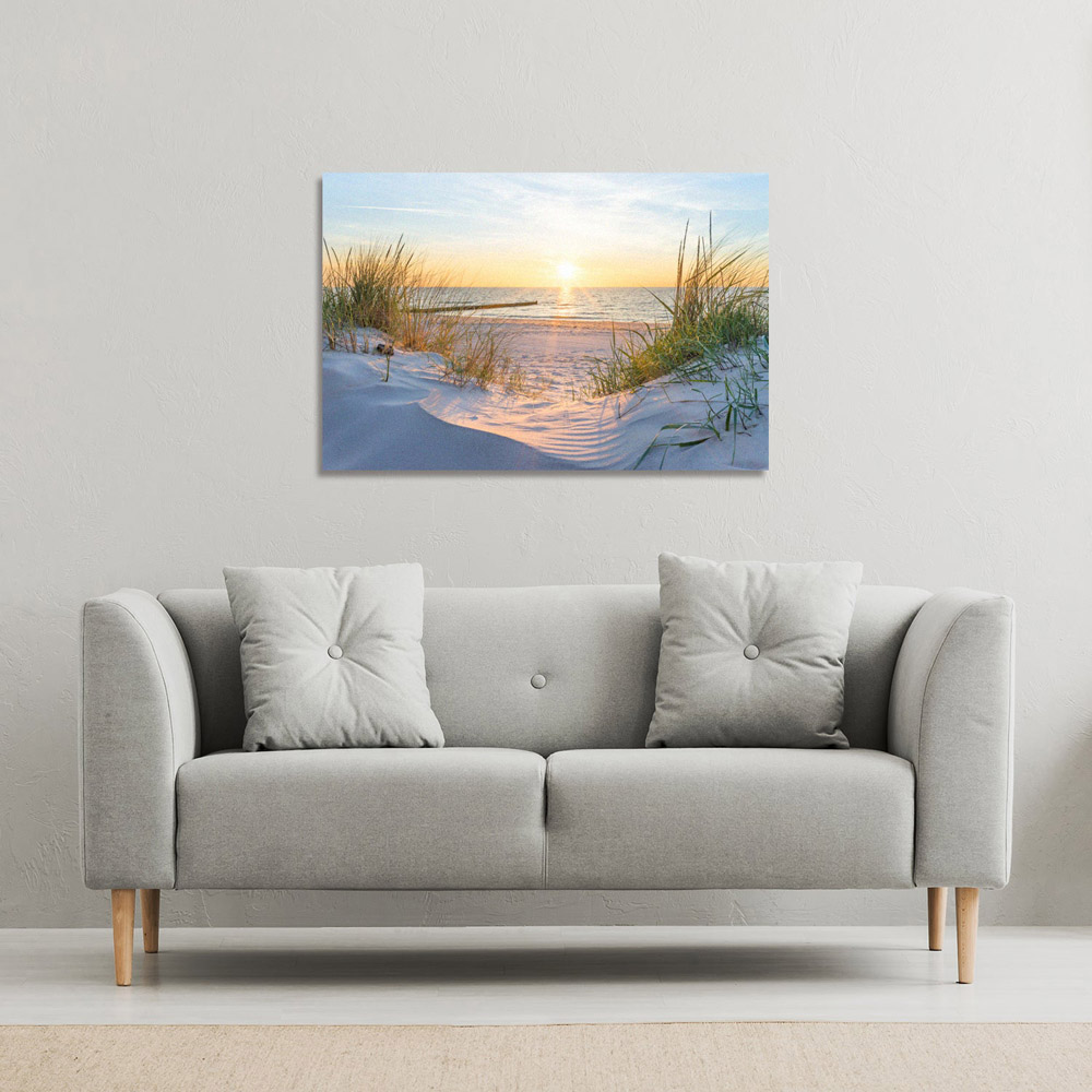 Benjamin Tate Design Print 18 Sunset at the Baltic Sea Beach Canvas 46 x 31cm Image 2