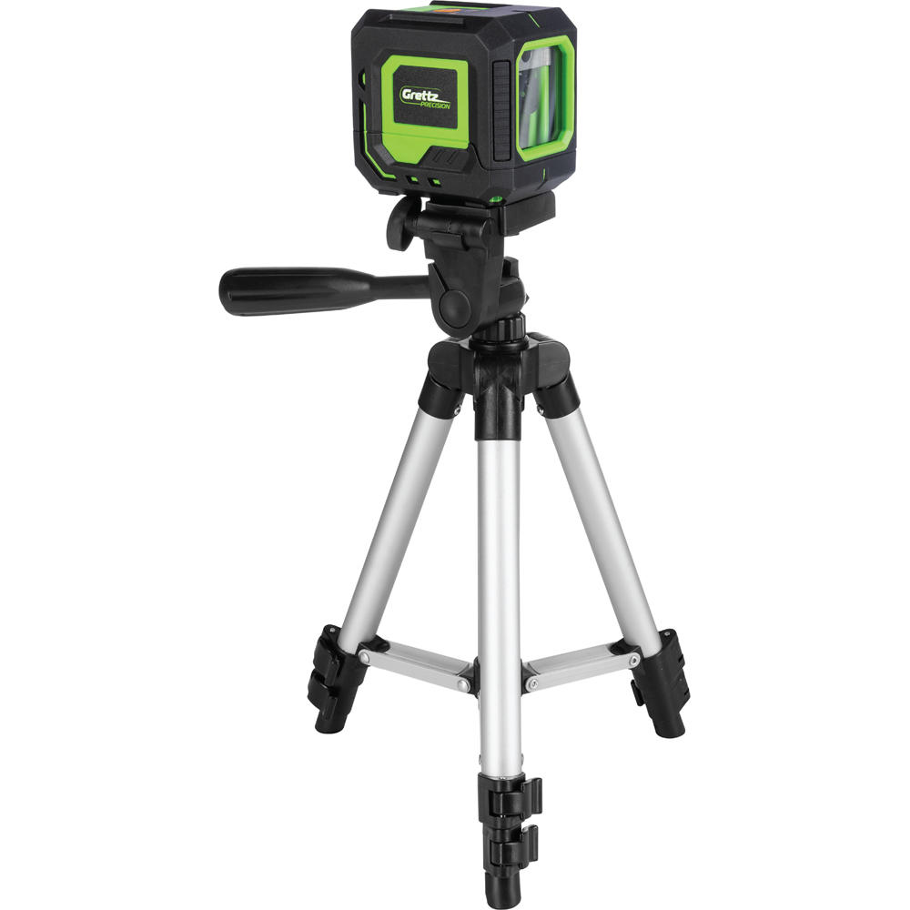 Grettz G2D Mini Cross Line Green Beam Laser Level Kit with Tripod Image 2