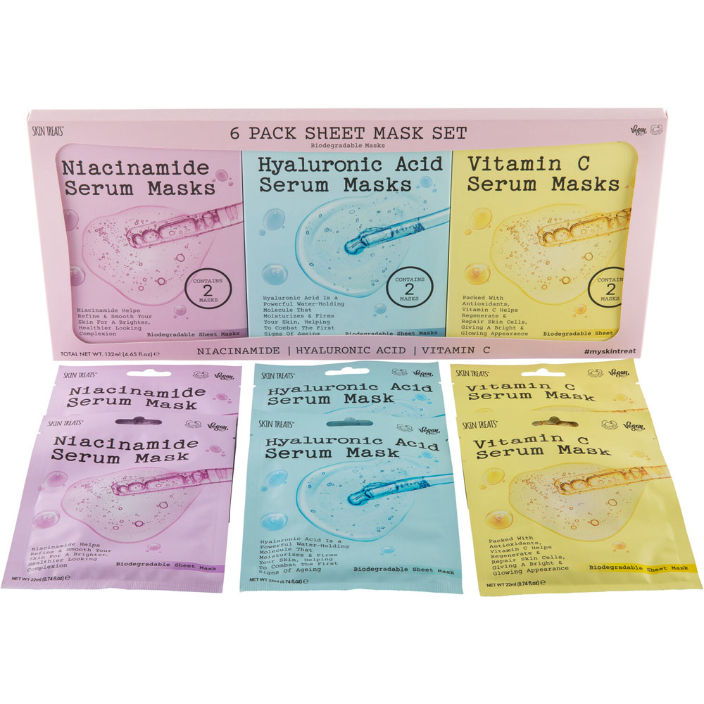 Pack of 6 Sheet Masks - Pink Image 3