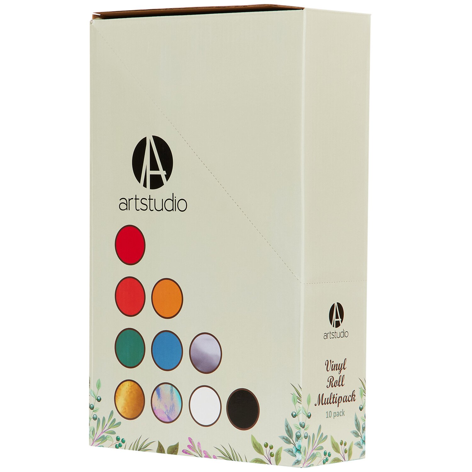 Pack of 10 Vinyl Rolls - Multicolour Image 1