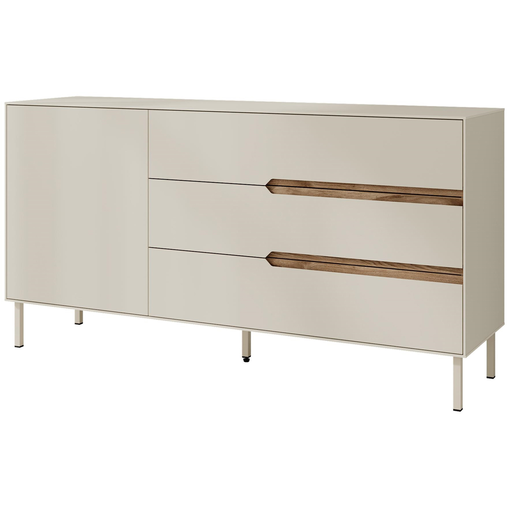 Decortie Arch Single Door 3 Drawer Sandstone Console Table Image 2