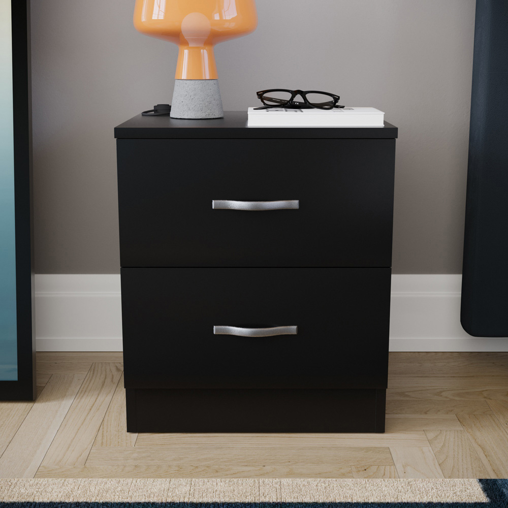 VIDA DESIGNS Riano Black 3 Piece Bedroom Furniture Set Image 4