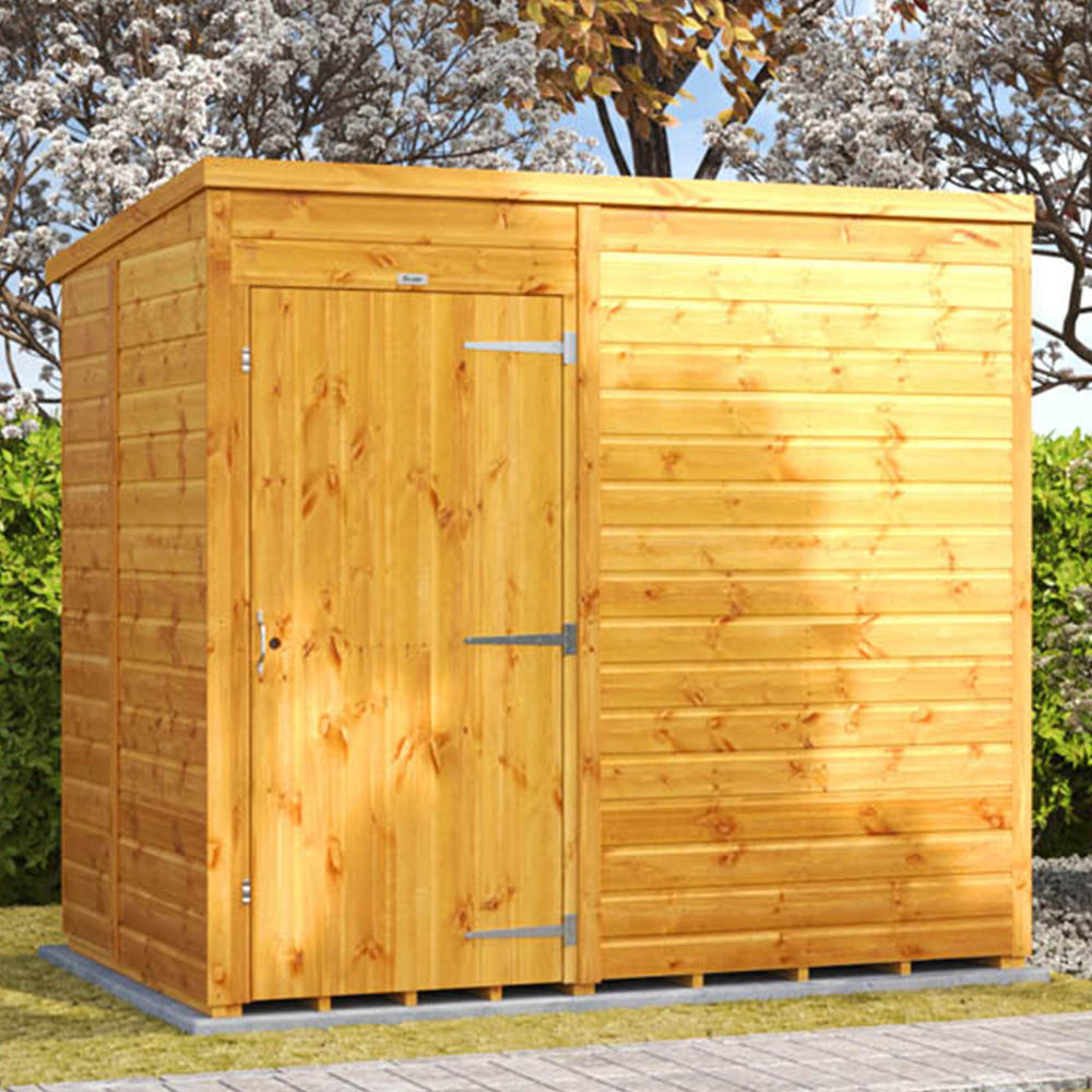 Power Sheds 7 x 5ft Pent Wooden Shed Image 2