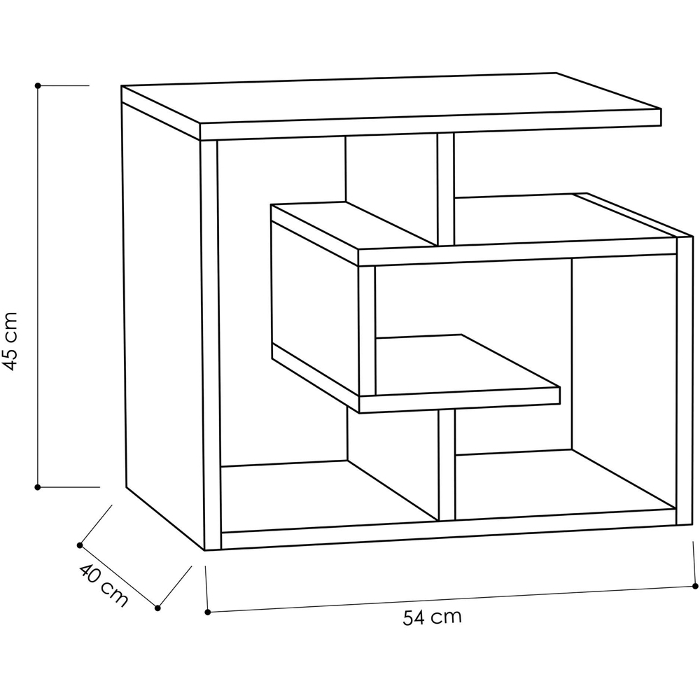 Decortie Labirent 4 Tier White Multipurpose Coffee Table Image 9