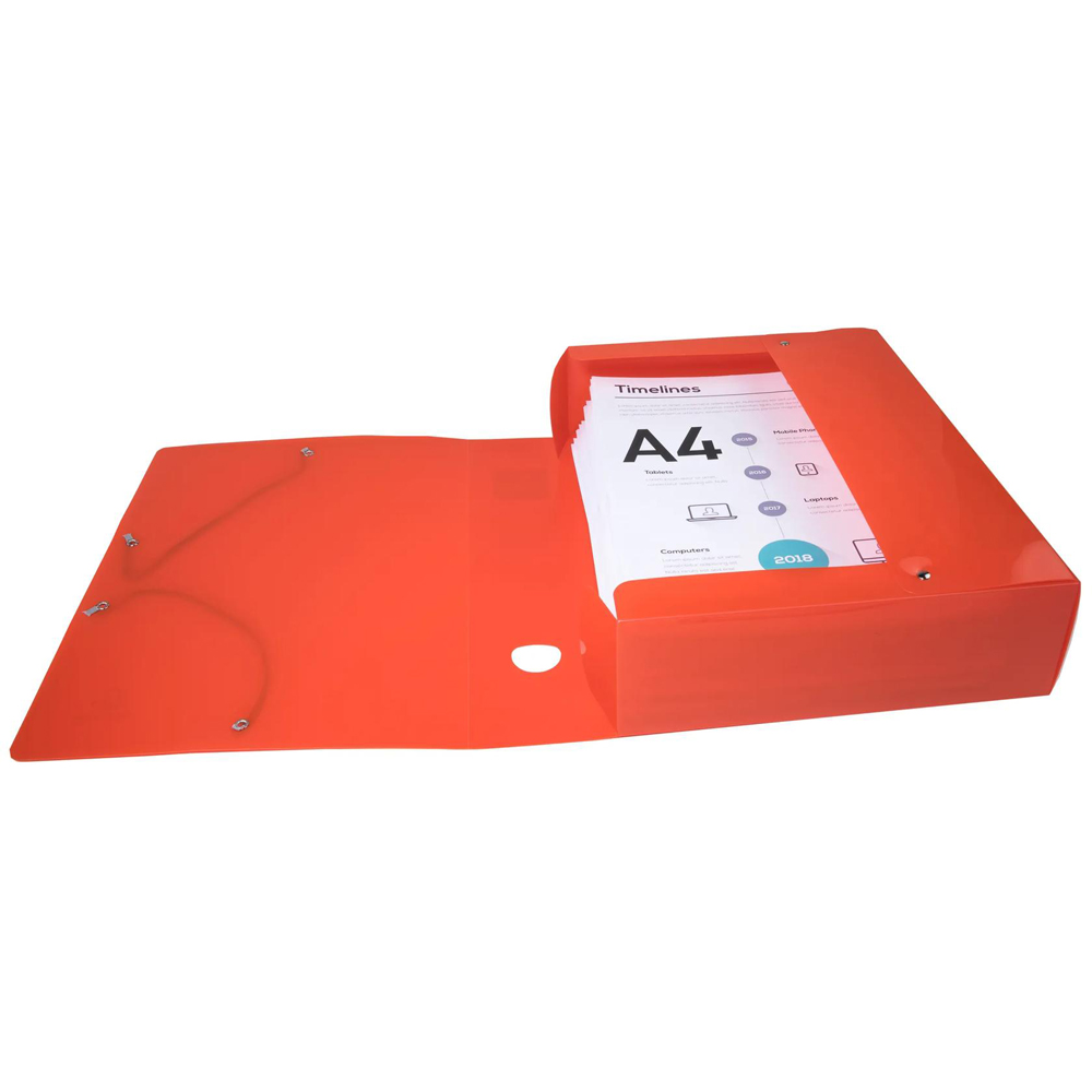 Exacompta Iderama A4 Multicolour PP Filing Box 6 Pack Image 6