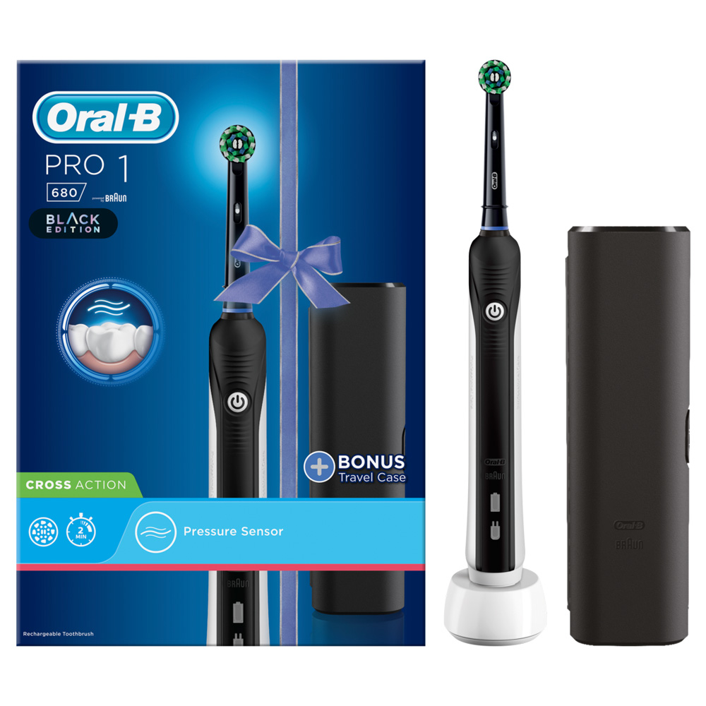 Oral B Pro 1 680 Black Electric Toothbrush Image 2
