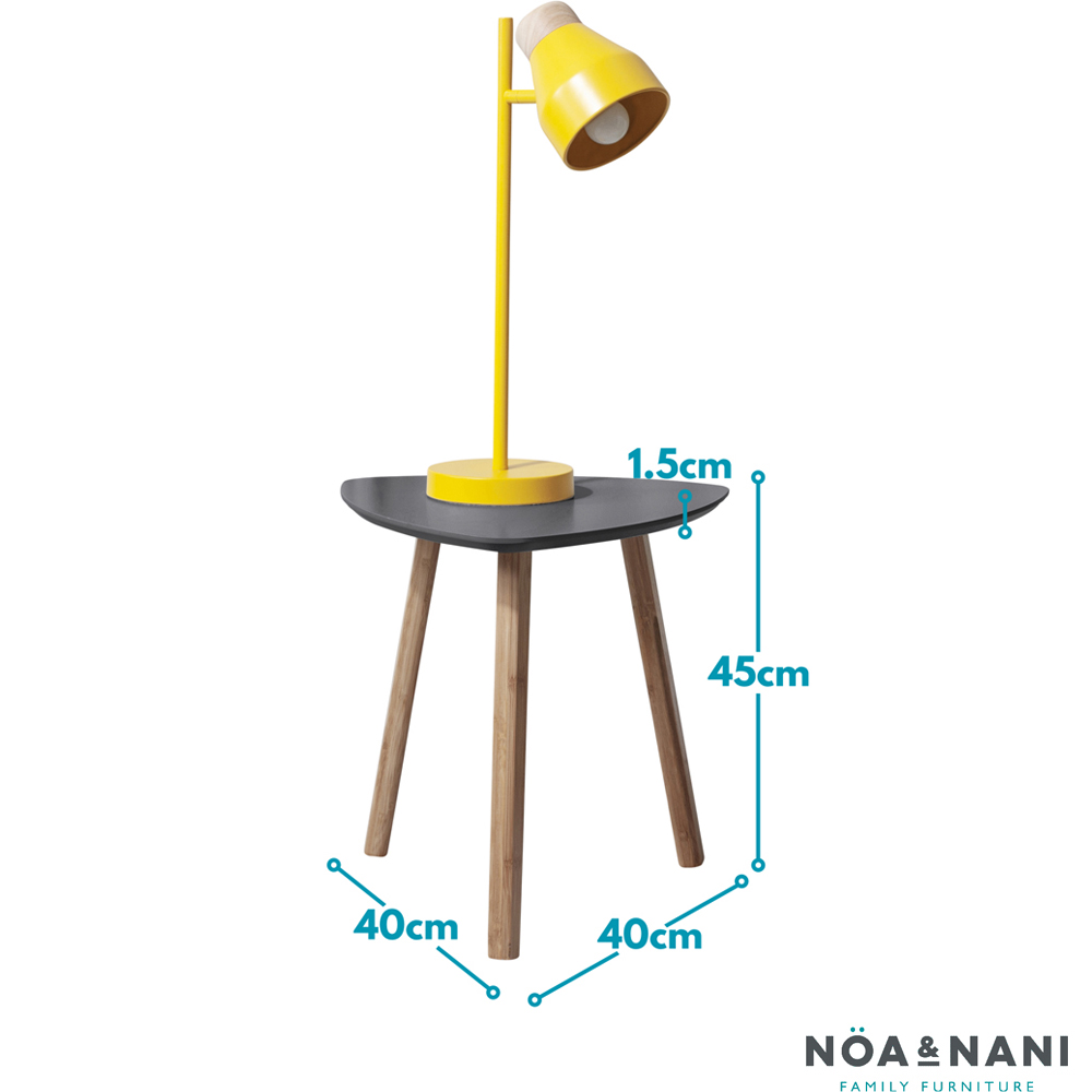 Noa and Nani Malme Storm Grey and Natural Pine Small Side Table Image 7