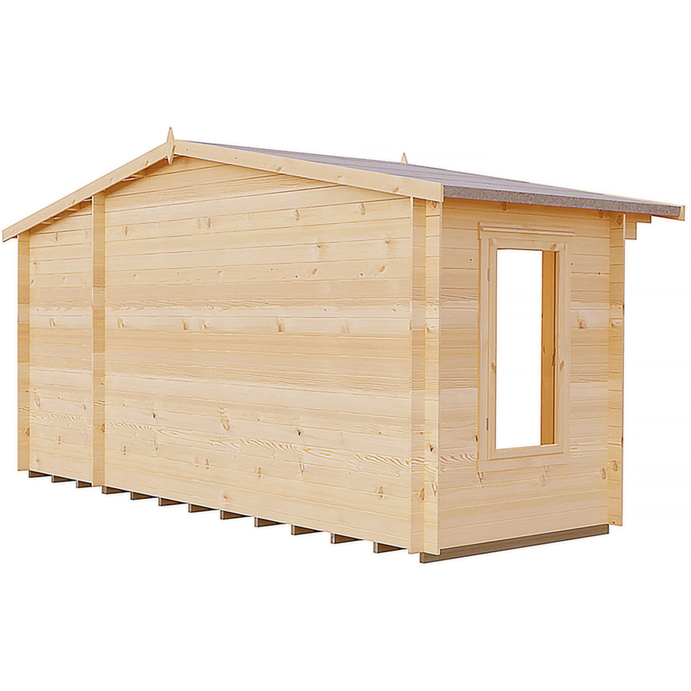 Shire Bourne 16 x 6ft Apex Garden Log Cabin Image 3