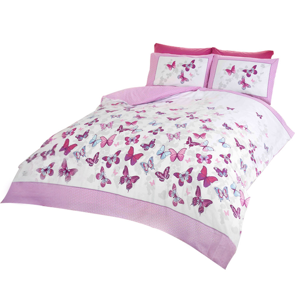 Rapport Home Flutter King Size Pink Duvet Set Image 2