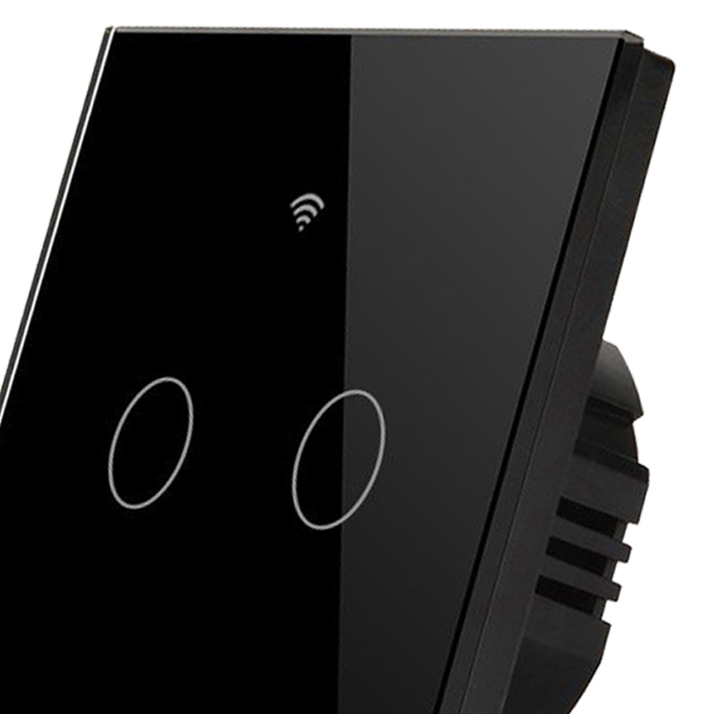 ENER-J 2 Gang Black Smart Wi-Fi Touch Switch Image 2