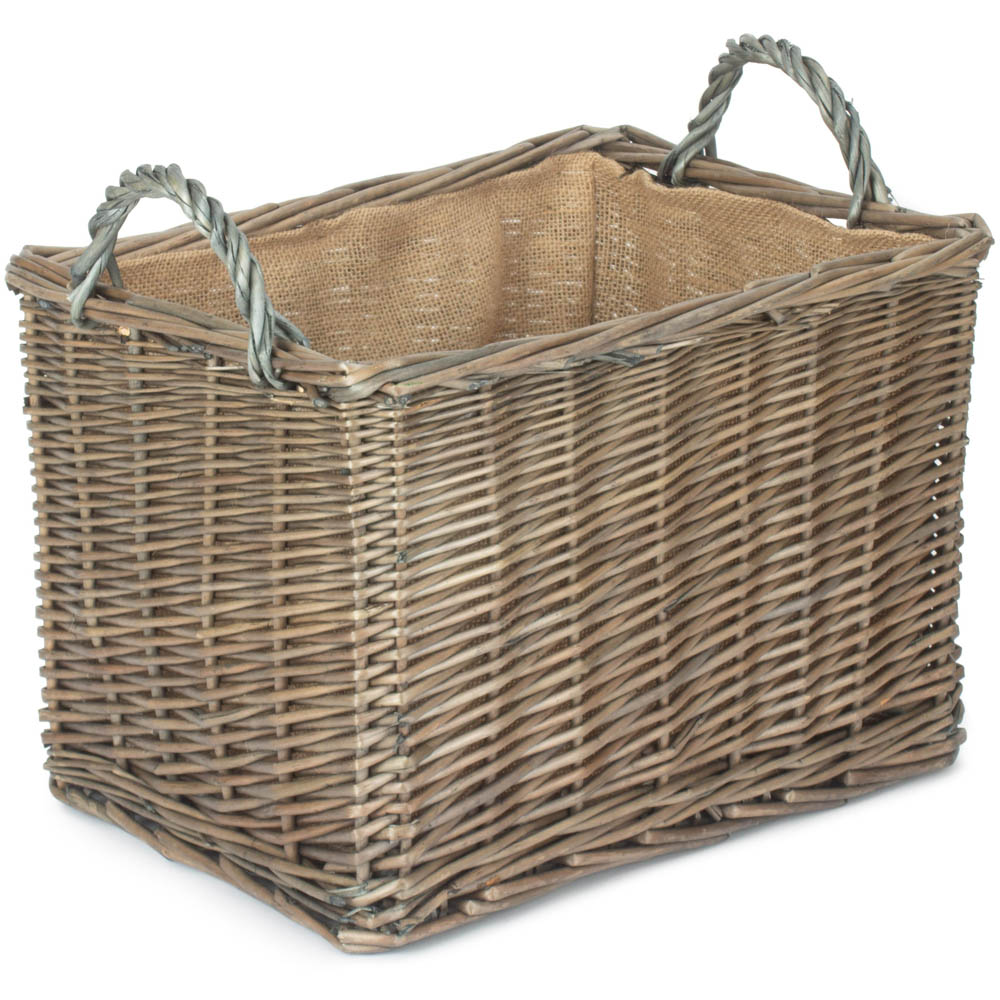 Red Hamper Kindling Wood Wicker Basket Wilko
