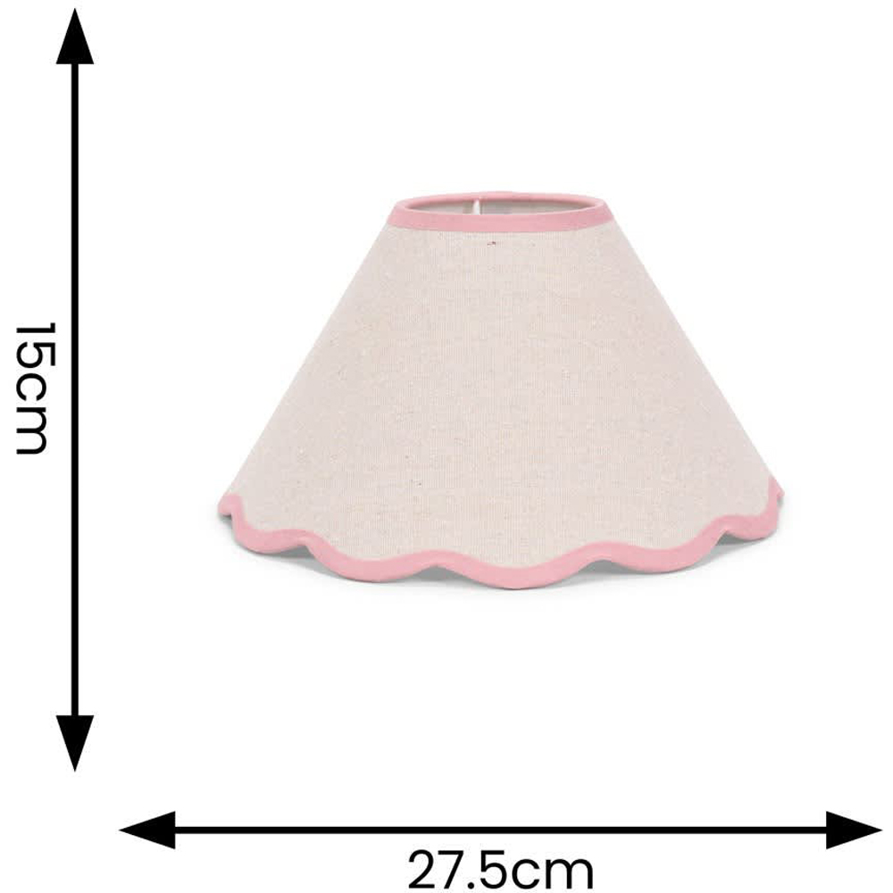 ValueLights Florie Scallop Pink Trim Small Shade Image 7