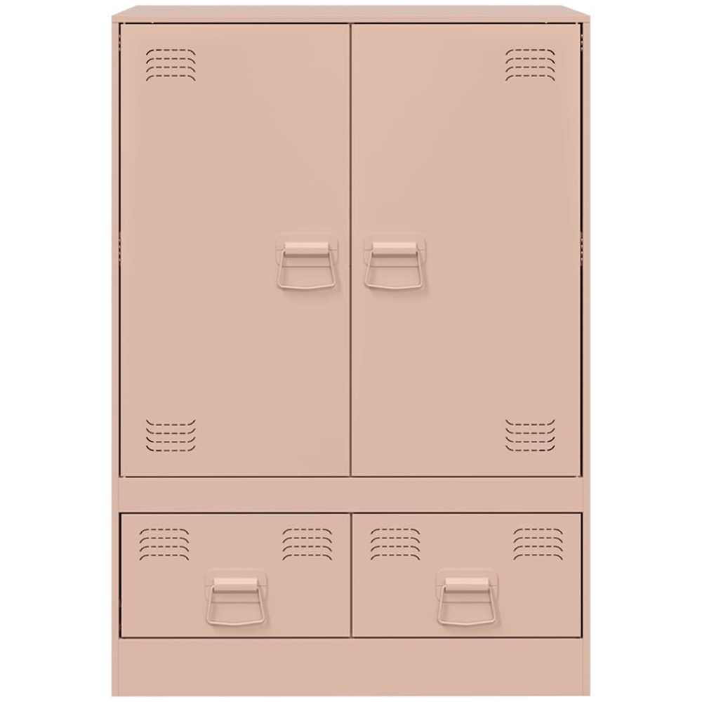vidaXL 2 Door 2 Drawer Pink Steel Highboard Image 6