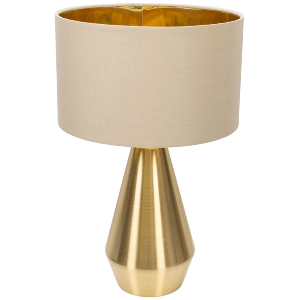 ValueLight Jax Natural Gold Inner Shade Gold Dimmable LED Touch Table Lamp Image 1