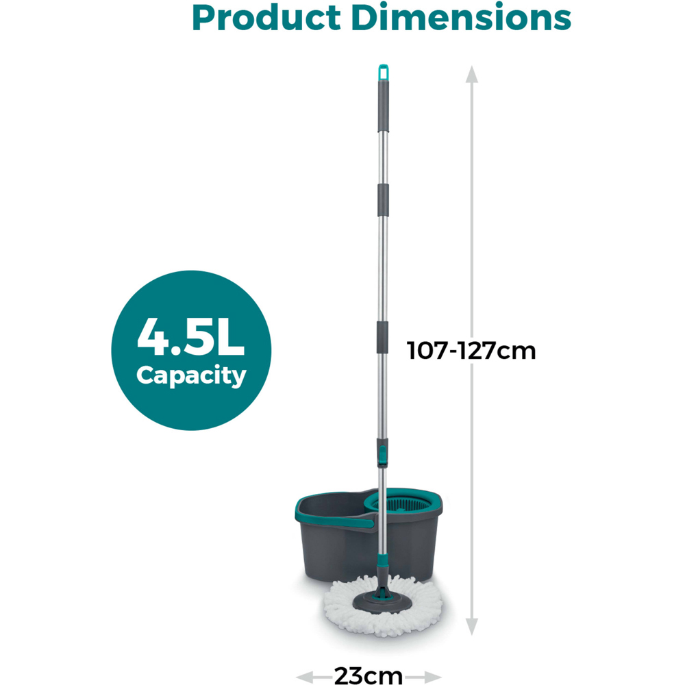 Tower Compact Spin Mop and Bucket Set Image 9
