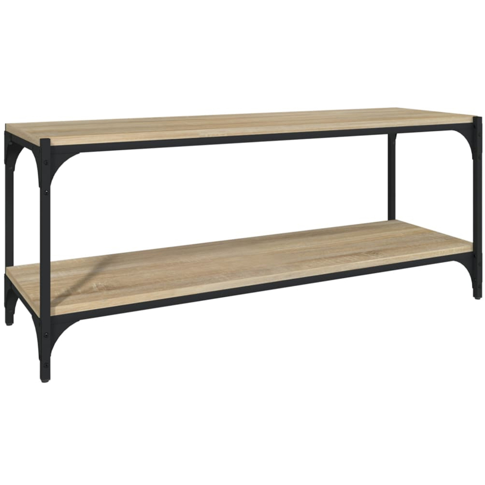 vidaXL Single Shelf Sonoma Oak Industrial Style TV Cabinet Image 2