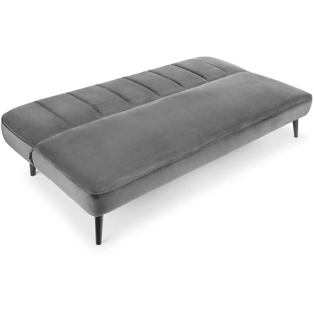 Julian Bowen Miro 3 Seater Grey Velvet Sofa Bed Image 3
