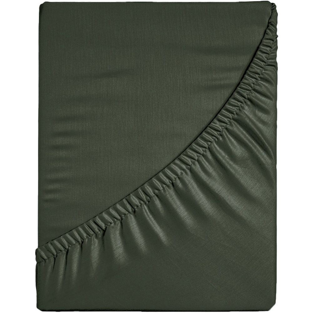 Velosso Microfibre Double Olive Fitted Sheet Image 1