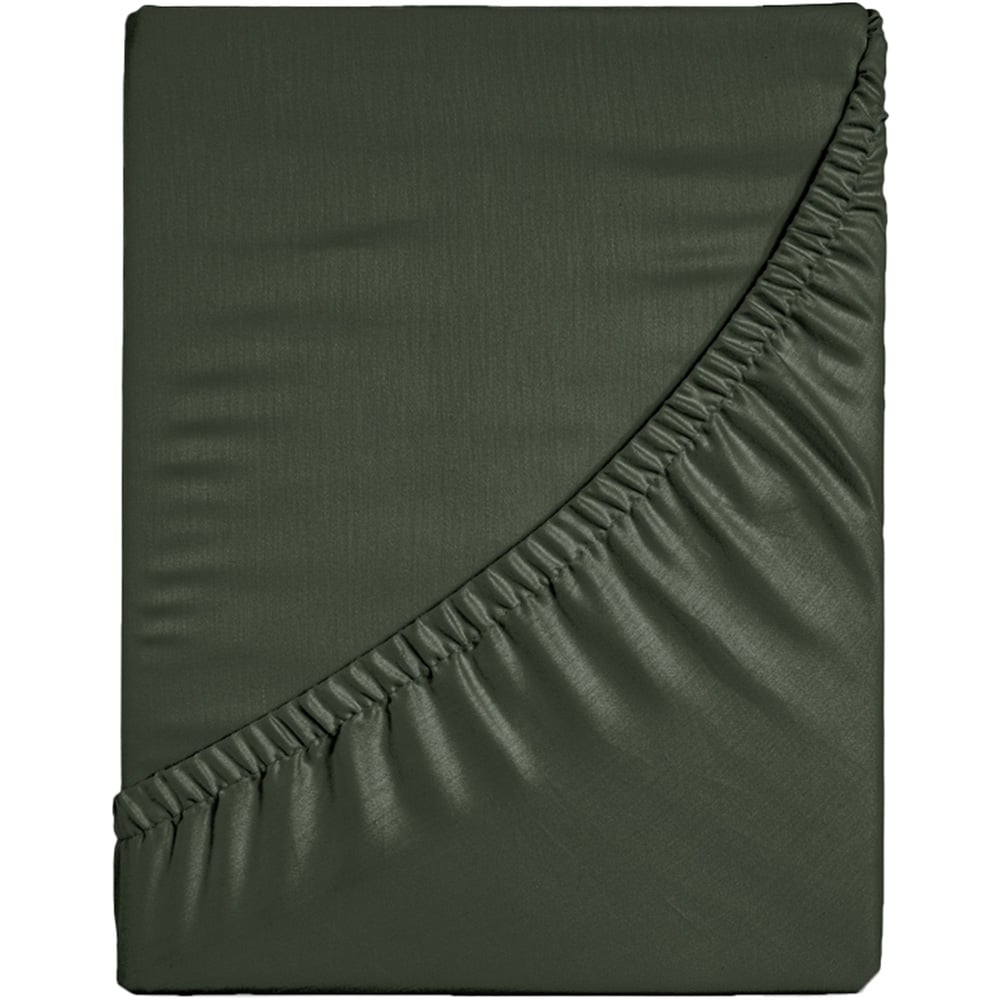 Velosso Microfibre Single Olive Fitted Sheet Image 1