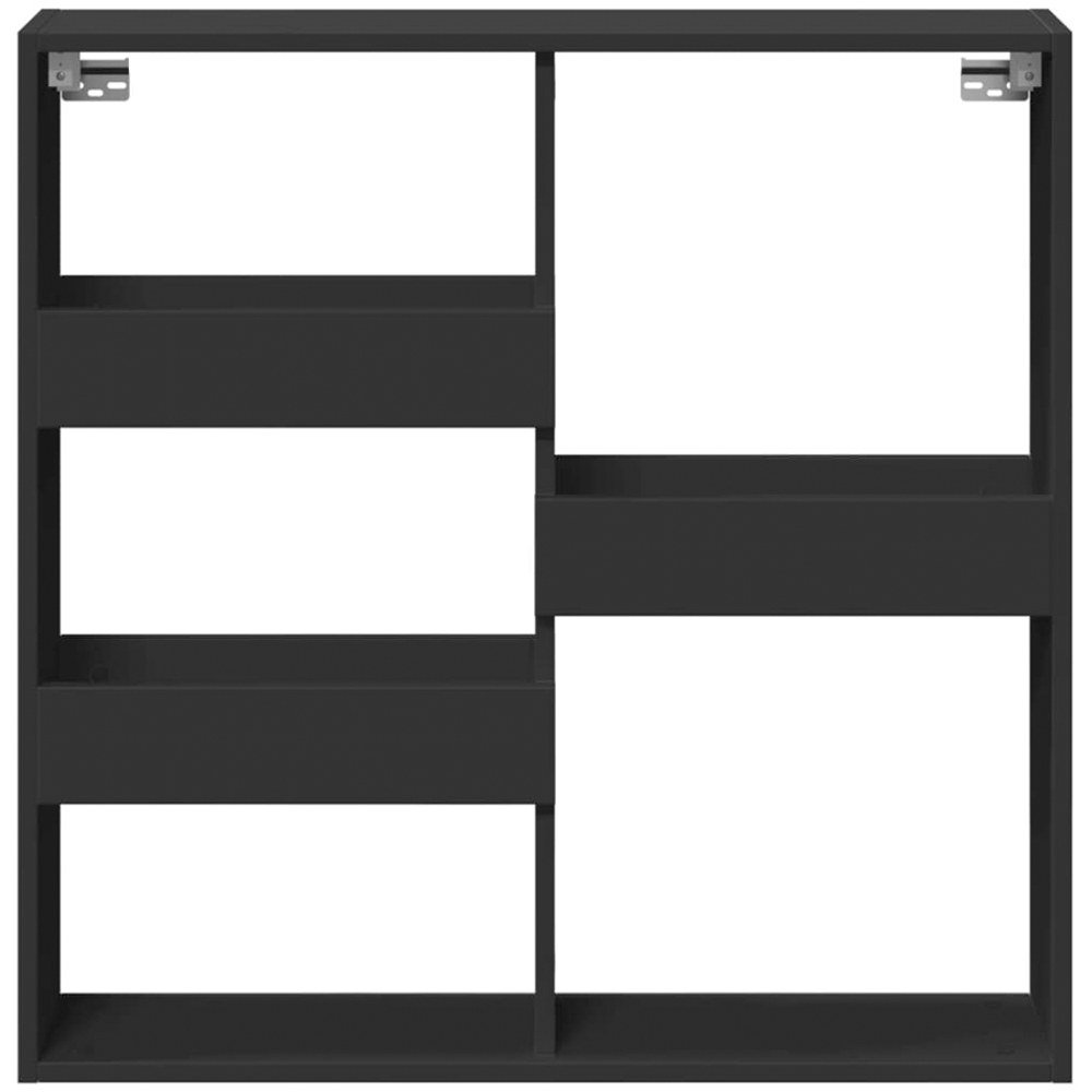 vidaXL 5 Shelf Black Wall Cabinet Image 4
