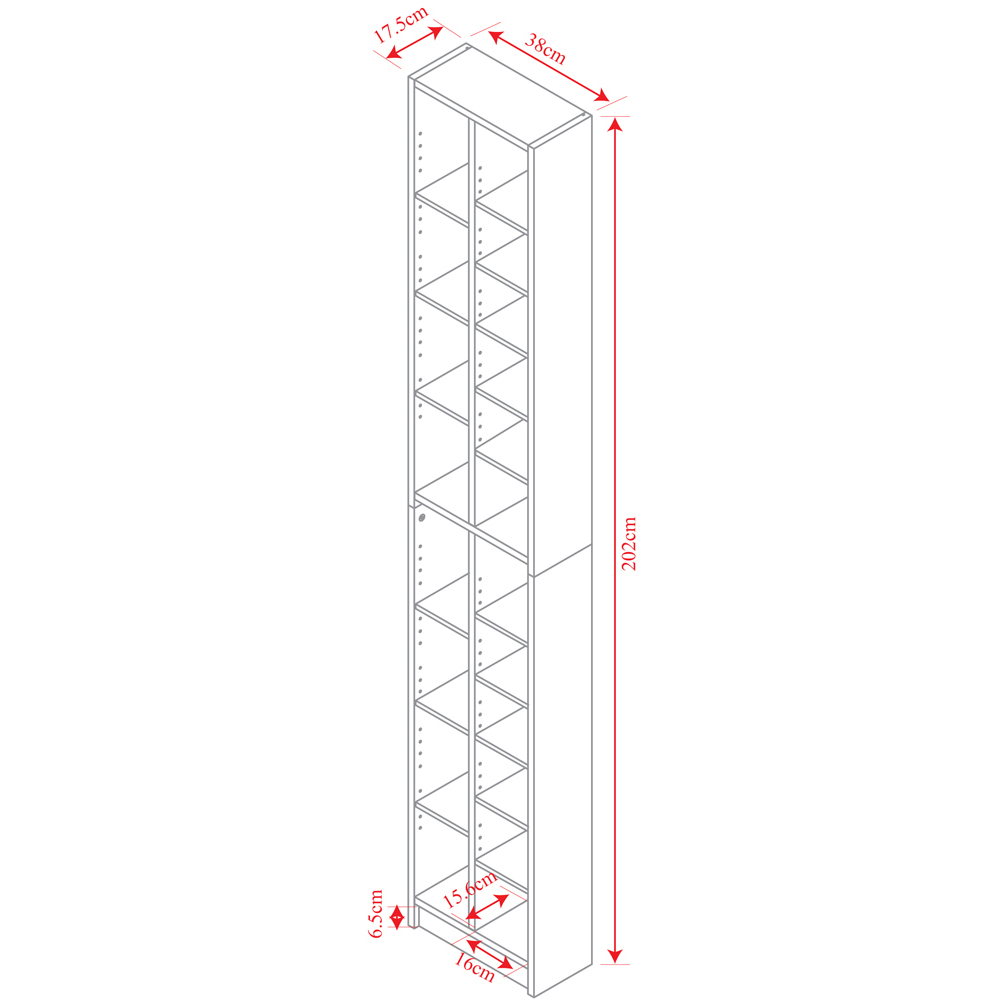 Watsons Block Beech 24 Shelf CD and DVD Media Tower Storage Unit Image 6